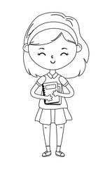 Girl kid of school design