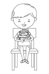 Boy kid of school design