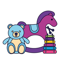 rocking horse bear xylophone kids toys