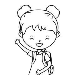 Girl kid of school design