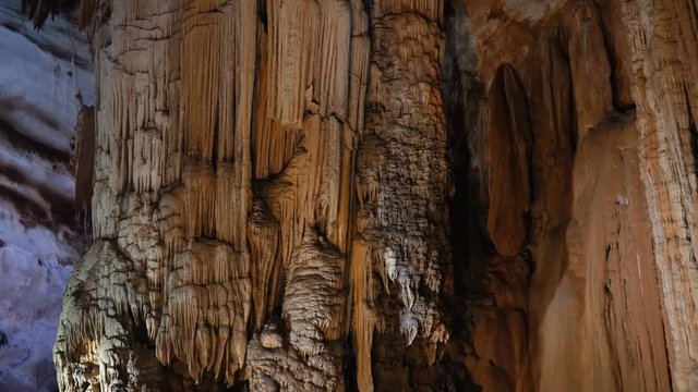 Ancient rock formations - stalactites and stalagmites at Paradise Cave in Phong Nha-Ke Bang National Park, a UNESCO World Heritage Site in Central Vietnam.