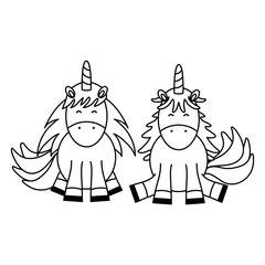 cute adorable unicorns fairy characters