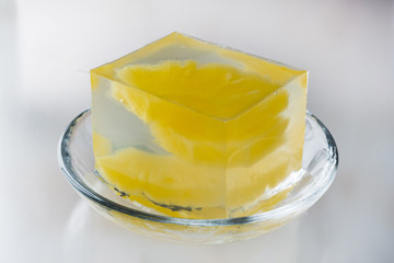 きれいなフルーツゼリー　Colorful sweet delicious fruit jelly