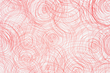 red crayon doodles on white paper background