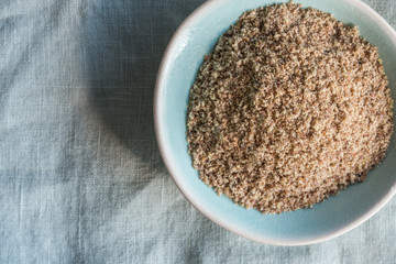 Flaxseed Meal in a Bowl
