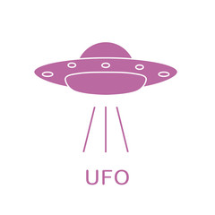 UFO vector icon. Alien space ship. World UFO day.