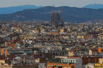 View of Barcelona, beautiful city of Catalonia.Spain