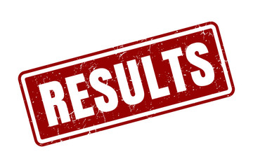 Results Stamp Red Grunge Texture isolated Vector Illustration