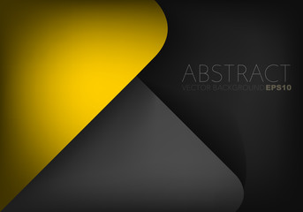 Yellow triangle with black space vector background