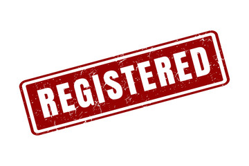 Fototapeta premium Registered Stamp square vintage grunge Texture isolated sign Vector Illustration