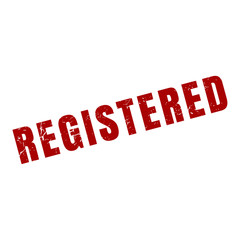 Registered Stamp square vintage grunge Texture isolated sign Vector Illustration