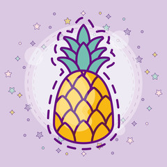 patch of fresh pineapple fruit