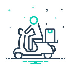  mix icon for  delivery 