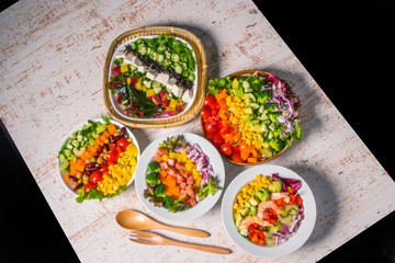 サラダ　Trendy healthy food  chopped salad 