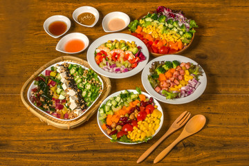 サラダ　Trendy healthy food  chopped salad 