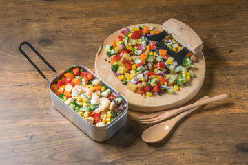 サラダ　Trendy healthy food  chopped salad 