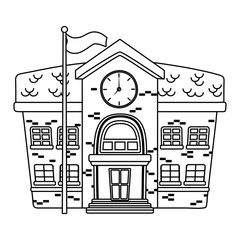 School building design vector illustrator