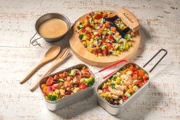 サラダ　Trendy healthy food  chopped salad 