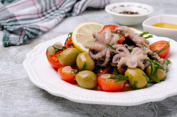 Salad with octopus