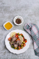 Fototapeta na wymiar Salad with octopus