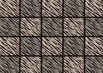 シマウマ柄　zebra check seamless animal skin fabric pattern texture