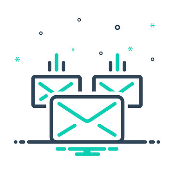 recommend clip art:  mix icon for  mailing email