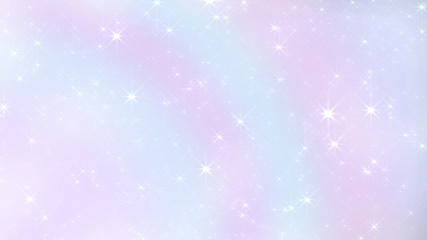 Holographic Abstract Kawaii universe princess colors Fantasy Pastel Fairy rainbow stars and blurs background.  © NotjungCG