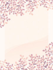 葉っぱのフレーム02/ピンク