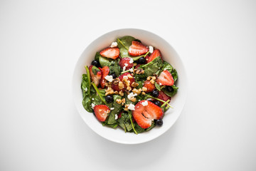 Fresh Strawberry Spinach Salad with Honey Balsamic Dressing 