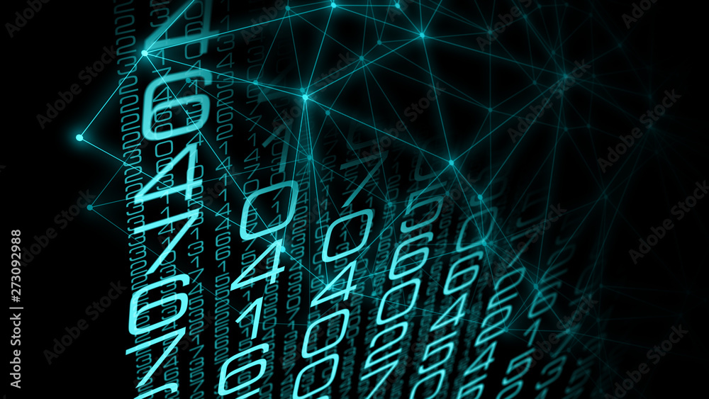 Wall mural cyber war future concept, artificial intelligence algorithm