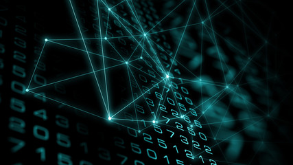 Triangles lines cyber attack numbers