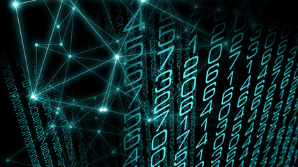 Cyber security computers, digital chaos