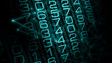 Network and connection technology, abstract digital world