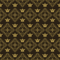 Dark background wallpaper seamless in royal style