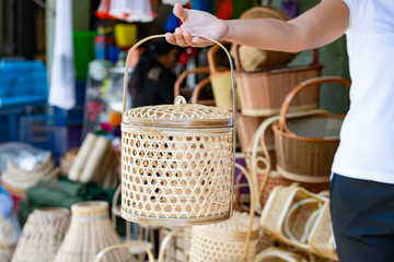 basketwork  in market Thailand