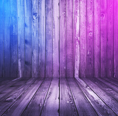 interior with neon lights