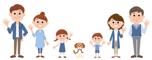 Obraz premium 三世代家族