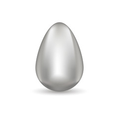 Silver egg with gradient mesh.