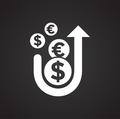 Business related icon on background for graphic and web design. Simple illustration. Internet concept symbol for website button or mobile app.