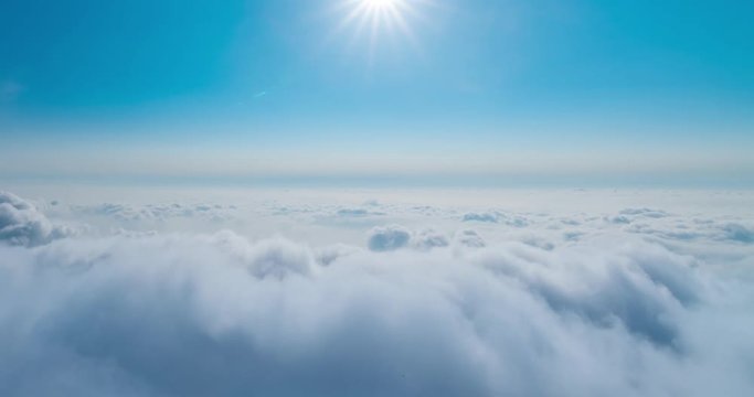 The sun shines on the rolling sea of clouds - Mount Emei in Sichuan Province, China