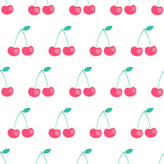 vector seamless pattern with cherry