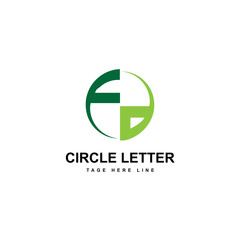 circle letter logo template