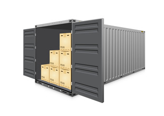 cargo container vector