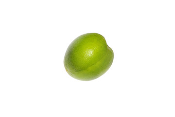 Japanese plum isolated white background 