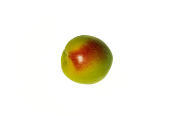 Japanese plum isolated white background 