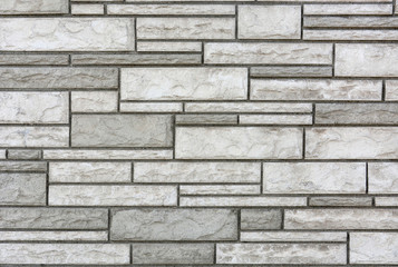 close up modern white and gray color stone wall texture for background