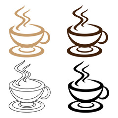 Set icon a cup of coffee for a different design.