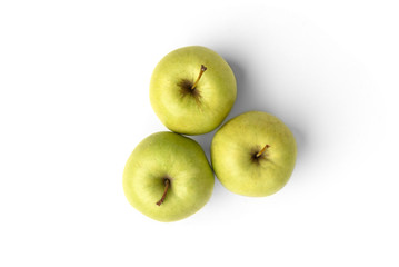 Green apple  isolated on white background.