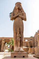 Anscient Temple of Karnak in Luxor - Archology Ruine Thebes Egypt beside the nile river