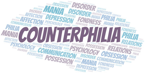 Counterphilia word cloud. Type of Philia.